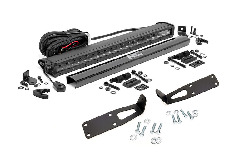 Rough Country LEDライトキット バンパーマウント 20インチ ブラック シングルロー ラム 2500/3500 70568BL