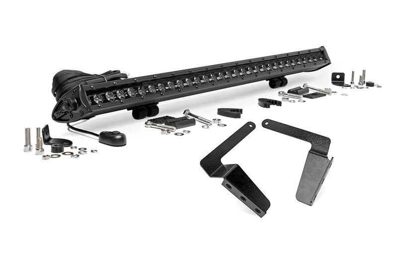 Rough Country LEDライトキット バンパーマウント 30インチ ブラック シングルロー トヨタ Tundra 2014-2021