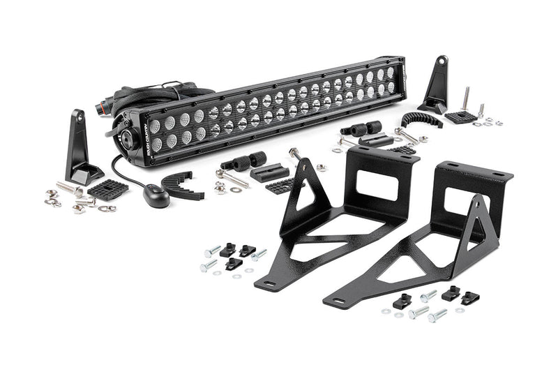 Rough Country LEDライトキット バンパーマウント 20インチ ブラック デュアルロー フォード F-250/F-350 Super Duty 2005-2007