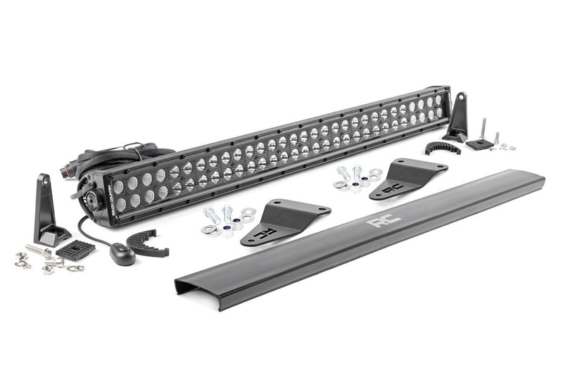 Rough Country LEDライトキット バンパーマウント 30インチ ブラック デュアルロー トヨタ 4Runner 2014-2020