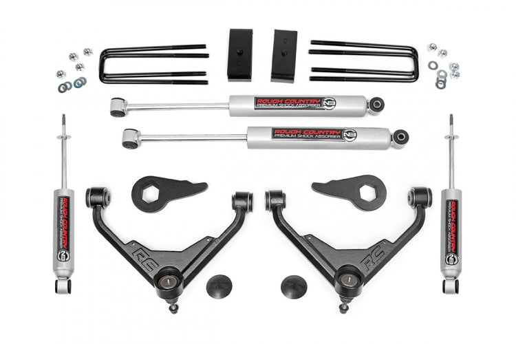 Rough Country 3インチ リフトアップキット シボレー/GMC 2500HD/3500HD/Suburban 2500/Yukon XL 2500 2001-2010 2WD/4WD