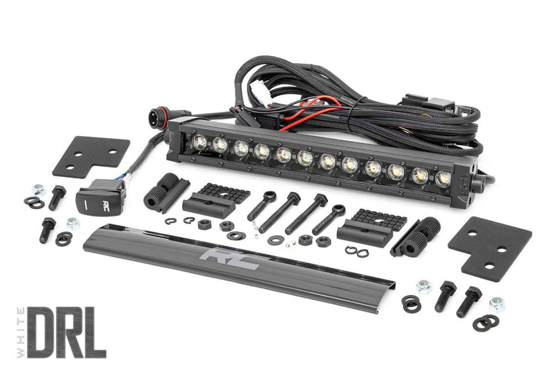 Rough Country 12インチ LEDライトキット バンパーマウント Black Series ホワイトDRL ポラリス Ranger XP 1000