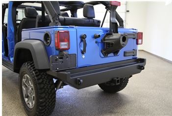 Rock Hard 4x4 Aluminum Patriot Series リアバンパー (タイヤキャリアなし) ジープ ラングラー JK 2007-2018