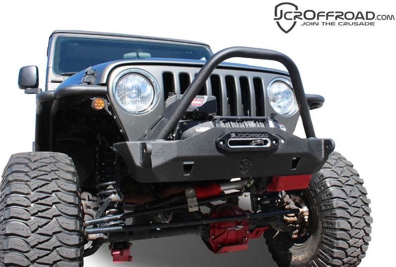 JCR オフロード ジープ ラングラー TJ/LJ Mauler スタビーフロントウインチバンパー