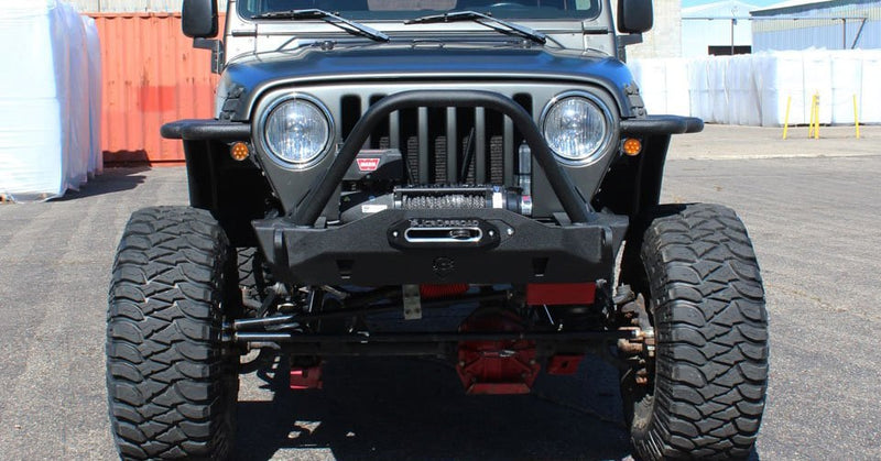 JCR オフロード ジープ ラングラー TJ/LJ Mauler スタビーフロントウインチバンパー