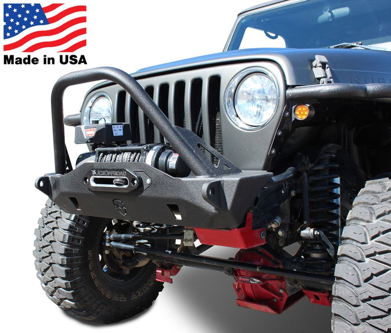 JCR オフロード ジープ ラングラー TJ/LJ Mauler スタビーフロントウインチバンパー
