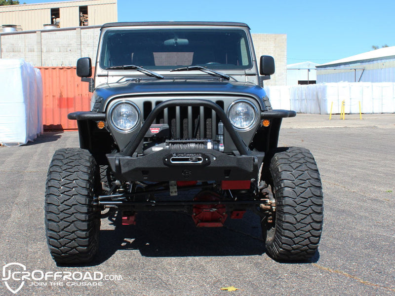 JCR オフロード ジープ ラングラー TJ/LJ Mauler スタビーフロントウインチバンパー