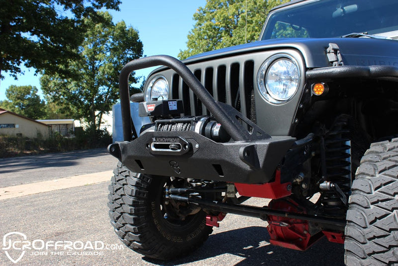 JCR オフロード ジープ ラングラー TJ/LJ Mauler スタビーフロントウインチバンパー