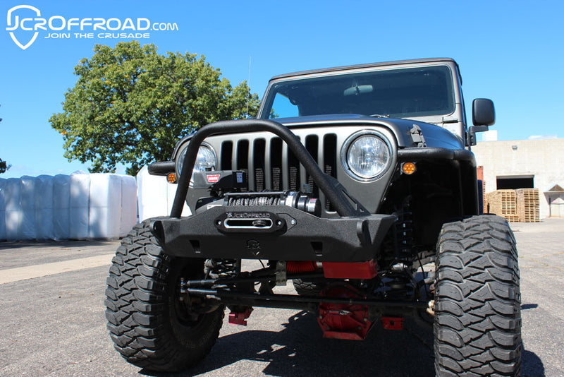 JCR オフロード ジープ ラングラー TJ/LJ Mauler スタビーフロントウインチバンパー