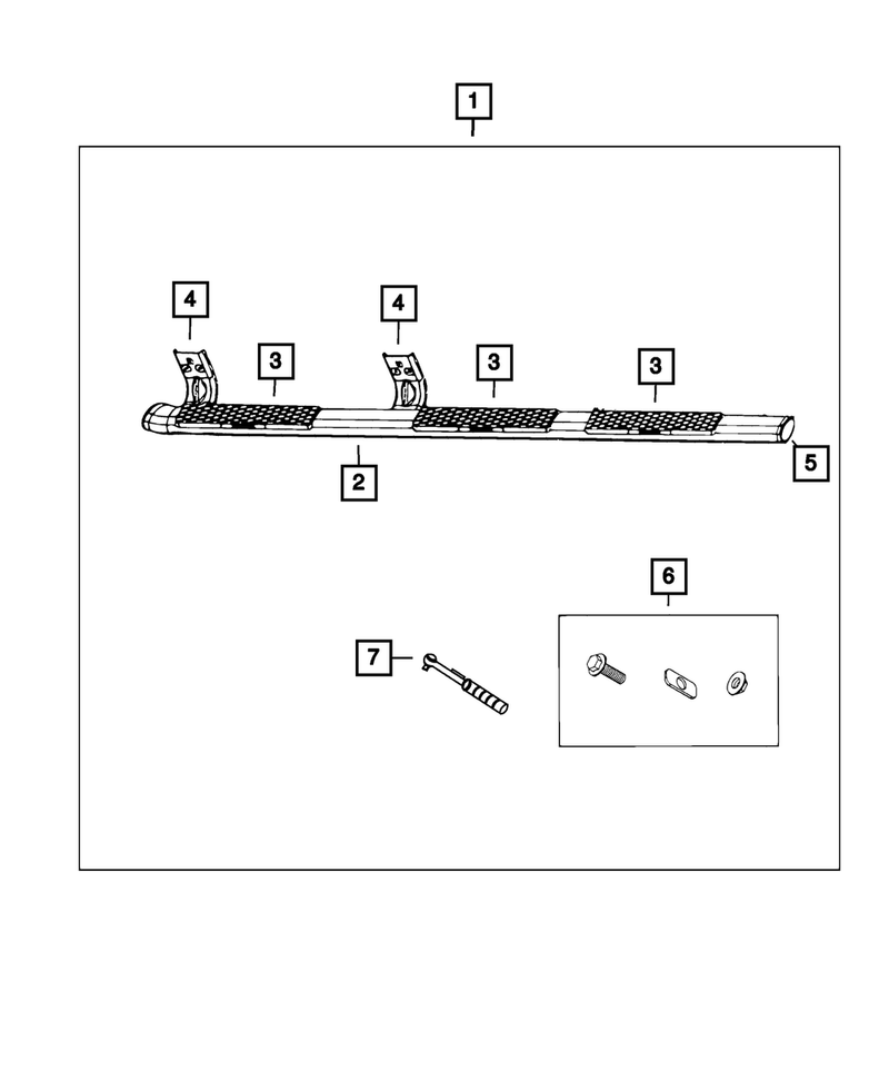 モパー ステンレス製ホイールツーホイール チューブラーサイドステップ レギュラーキャブ/6.4フィートベッド用 — ラム 1500 2013-2020