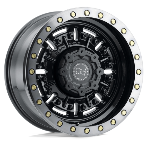 ブラックライノ ABRAMS 17x8.5 6x139.7 オフセット+0 センターボア112.1 グロスブラック/DDT