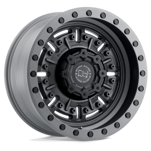 ブラックライノ ABRAMS BR ホイール 17×8.5 6×114.3 オフセット+0 センターボア76.1 テクスチャードマットガンメタル