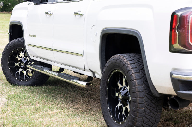 ラフカントリー オーバルナーフステップ ステンレス クルーキャブ DEFタンク シボレー/GMC 1500/2500HD/3500HD (2007-2019)