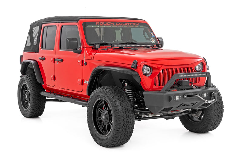 ラフカントリー オーバルナーフステップ 4ドア ブラック | ジープ ラングラー Unlimited 4WD 2019-2026