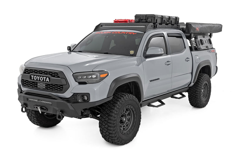 ラフカントリー SRL2 アジャスタブルアルミニウムランニングボード ダブルキャブ トヨタ タコマ 2WD/4WD