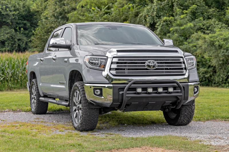ラフカントリー オーバル ナーフステップバー クルーキャブ用 ブラック トヨタ Tundra 2WD/4WD (2007-2021)