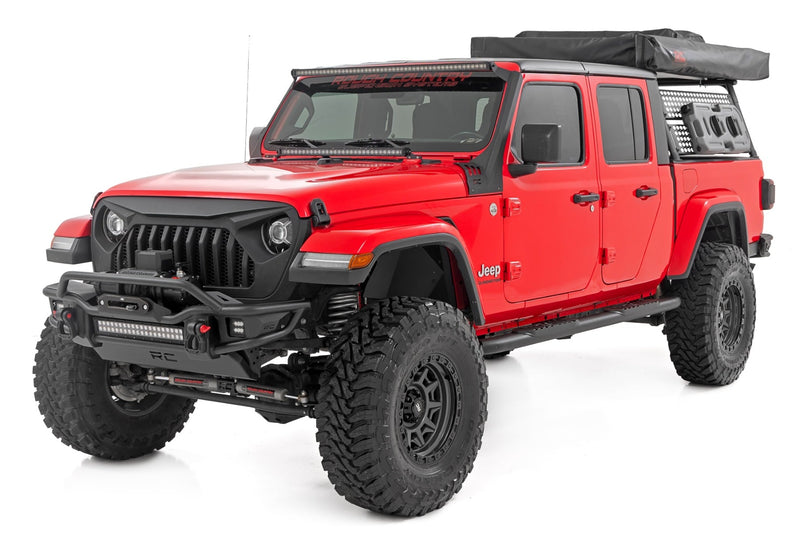 ラフカントリー オーバルナーフステップ ブラック | ジープ Gladiator JT 4WD 2020-2026