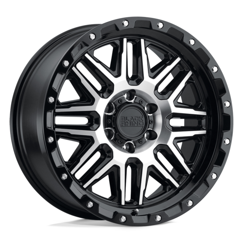 ブラックライノ ALAMO 20x9 6x139.7 オフセット+12 センターボア112.1 グロスブラック/マシンド