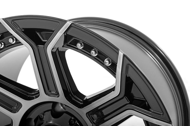 ラフカントリー 89 Series ホイール ワンピース ブラックマシンドガンメタル 17x9 5x4.5 -12mm