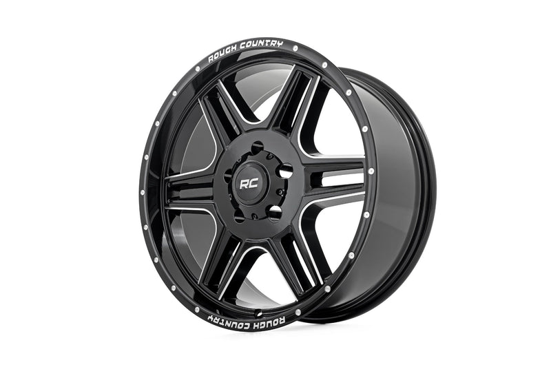 ラフカントリー 92 Series ホイール グロスブラック マシンドワンピース 18x9 5x5 +0mm