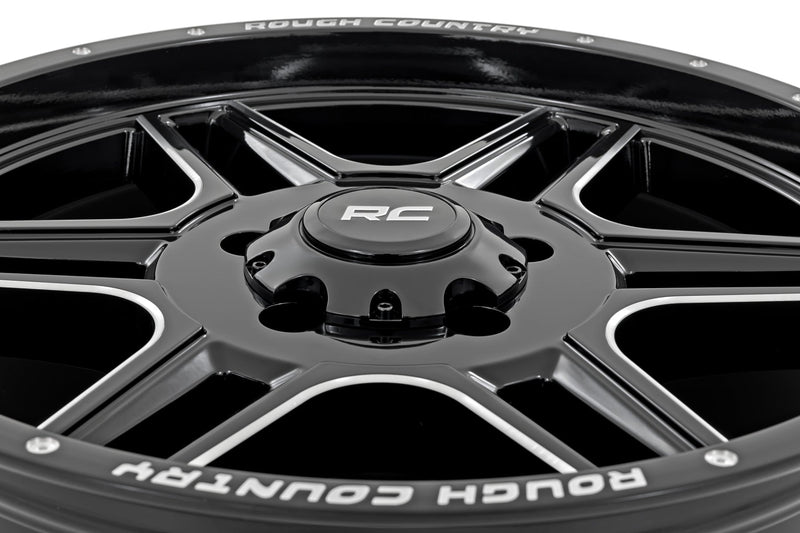 ラフカントリー 92 Series ホイール グロスブラック マシンドワンピース 18x9 5x5 +0mm