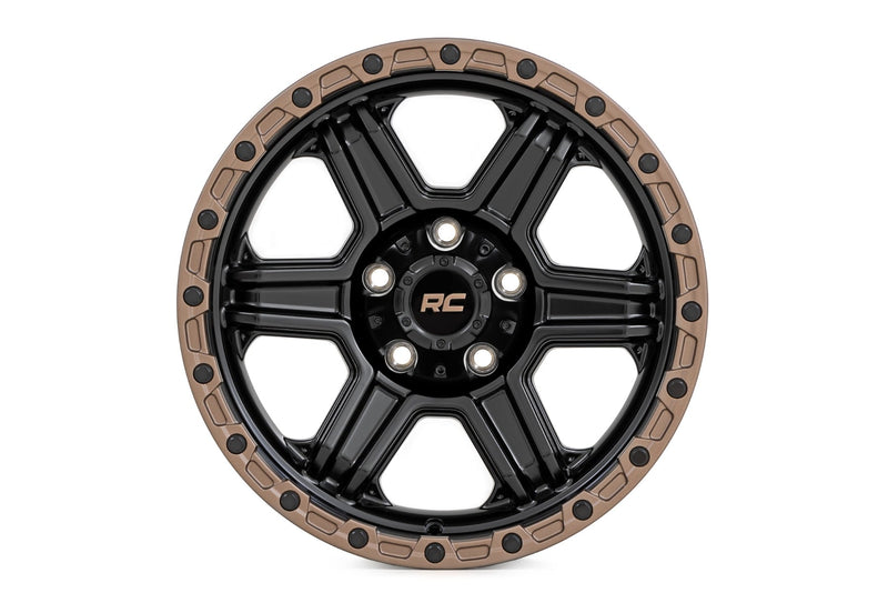 ラフカントリー 79 Series ホイール ワンピース 18x9 8x6.5 -12mm セミグロスブラック/ブロンズリング