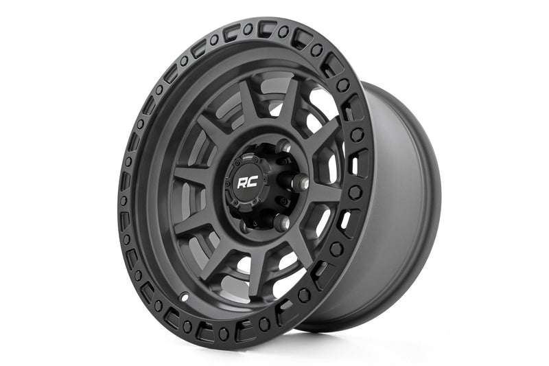 ラフカントリー 85 Series ホイール シミュレーテッドビードロック ガンメタルグレー/ブラック 17x9 8x6.5 +0
