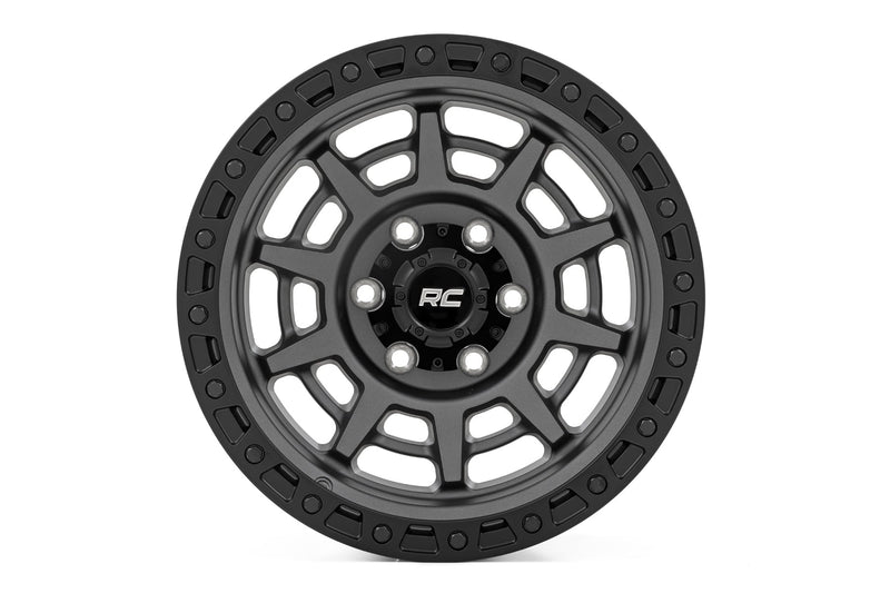 ラフカントリー 85 Series ホイール シミュレーテッドビードロック ガンメタルグレー/ブラック 17x9 8x6.5 +0