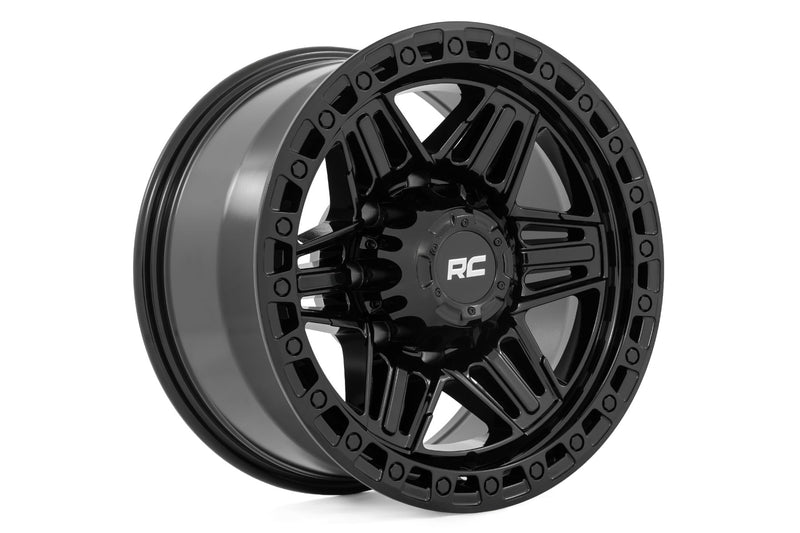 ラフカントリー 76 Series ホイール シミュレーテッドビードロック グロスブラック 17x9 / 6x5.5 / -12mm