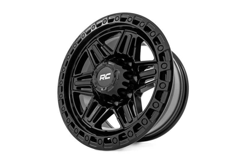 ラフカントリー 76 Series ホイール シミュレーテッドビードロック グロスブラック 17x9 5x4.5 +0mm