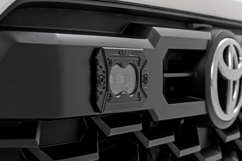 ラフカントリー Black Series LED スリムSAEフォグライト フラッシュマウント 3x1.75インチ ペア
