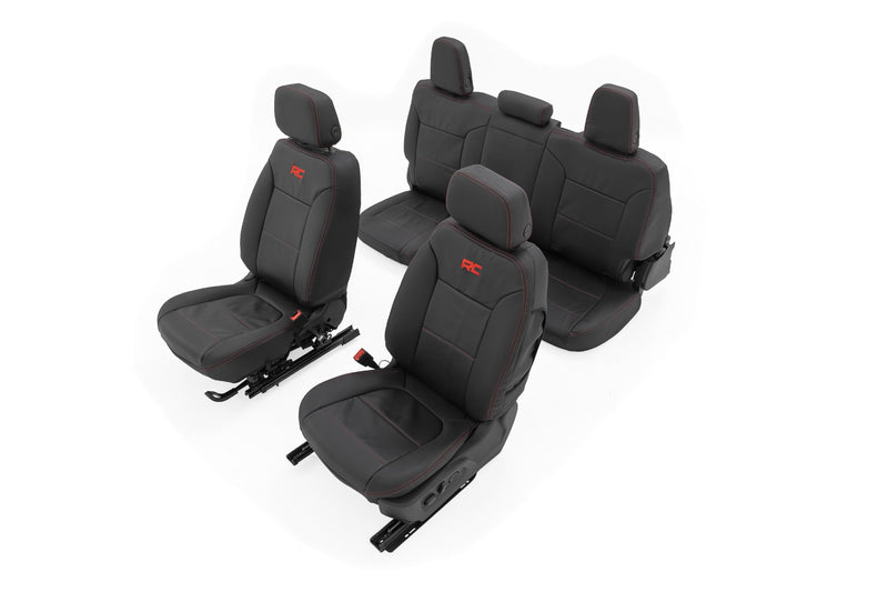 ラフカントリー レザーシートカバー フロントバケット/リア60/40 シボレー シルバラード 1500・GMC シエラ 1500 (2019-2026)