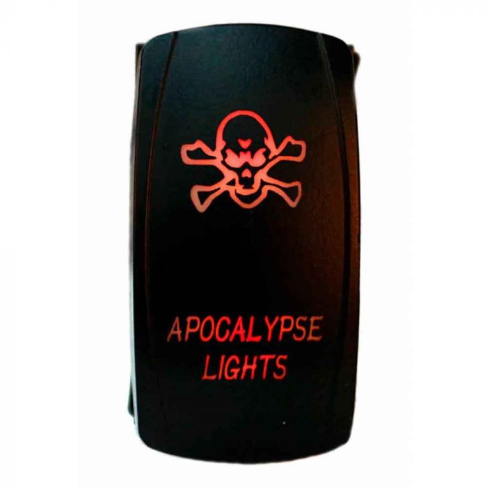 Quake LED ロッカースイッチ Apocalypse 2Way 5ピン レッド