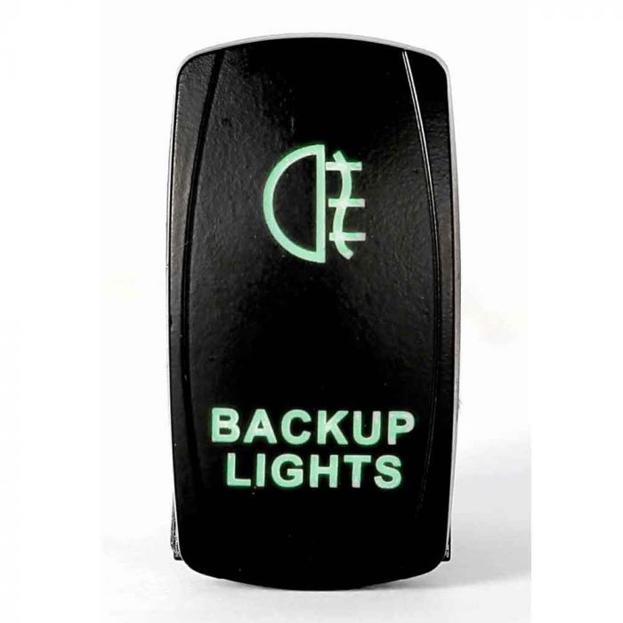 Quake LED バックアップ 2ウェイ ロッカースイッチ 5ピン グリーン