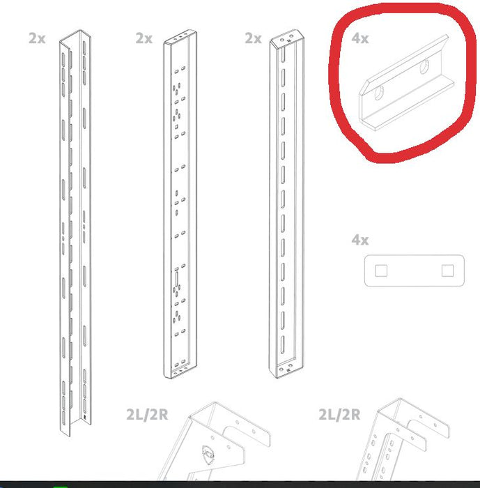 JCR | JTベットラックブラケットのみ　 Bed Rack brackets グラディエーター