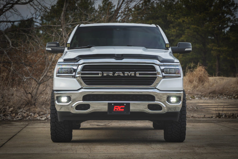 ラフカントリー LEDフォグライトキット 3.5インチ ラウンド Black Series アンバーDRL | ラム 1500 (2019-2024)