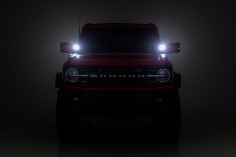 ラフカントリー Black Series 丸型LEDライト 3.5インチ アンバーDRL 2個セット