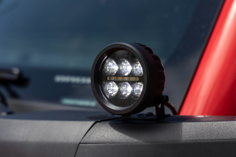 ラフカントリー Black Series 丸型LEDライト 3.5インチ アンバーDRL 2個セット