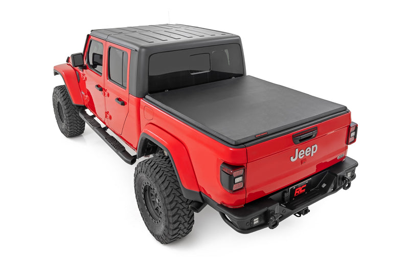 ラフカントリー ソフト三つ折りトノーカバー 5フィートベッド | ジープ Gladiator JT 4WD 2020-2026