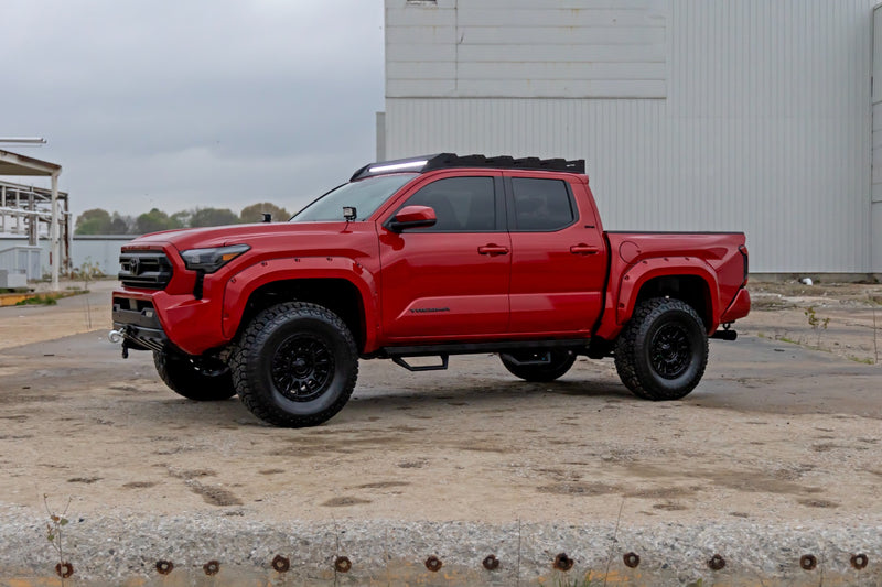 ラフカントリー トヨタ タコマ 2WD/4WD ルーフラック + 40インチ ブラックLEDライトバー (2024-2026)