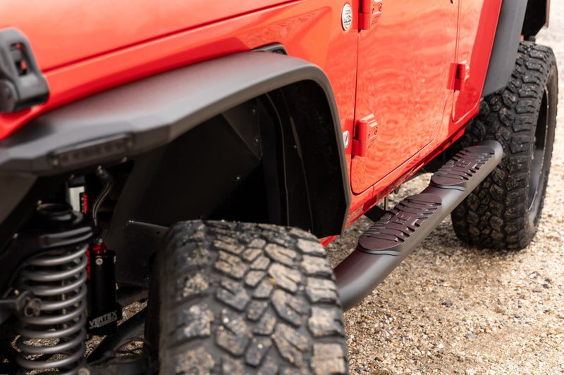 ラフカントリー オーバルナーフステップ 4ドア ブラック | ジープ ラングラー Unlimited 4WD 2019-2026