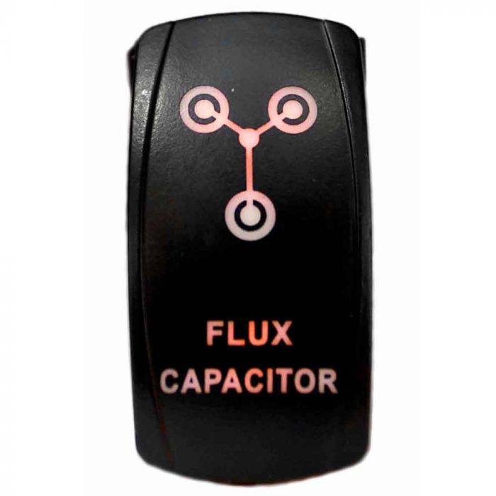 Quake LED ロッカースイッチ Flux Capacitor 2ウェイ 5ピン レッド