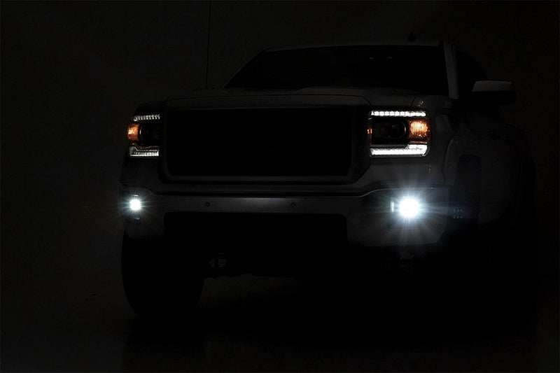ラフカントリー 2インチ LEDライトキット フォグマウント ブラック ペア | GMC シエラ 1500 (2014-2015)