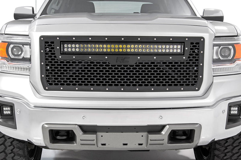 ラフカントリー メッシュグリル + 30インチ LEDライトバーキット GMC シエラ 1500 (2014-2015)