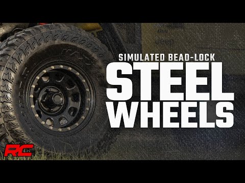 ラフカントリー スチール シミュレーテッドビードロックホイール ブラック 15x10 5x4.5 オフセット -39