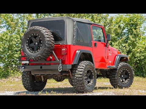 ラフカントリー リアバンパー タイヤキャリア付き ジープ ラングラー TJ/YJ (1987-2006)
