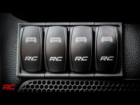 ラフカントリー LEDバックライト ロッカースイッチ 2x1インチ ブルー照明