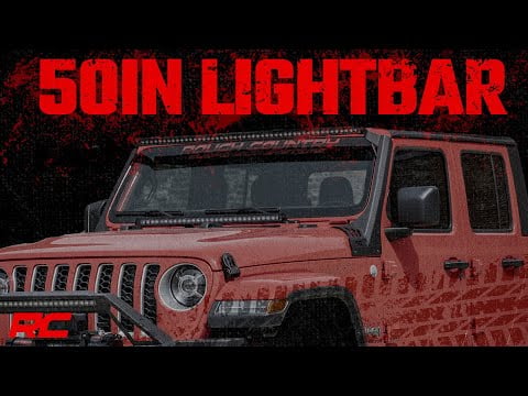 ラフカントリー 50インチ LEDライトバーキット アッパーウインドシールド | ジープ グラジエーター JT / ラングラー JL (2018-2026)