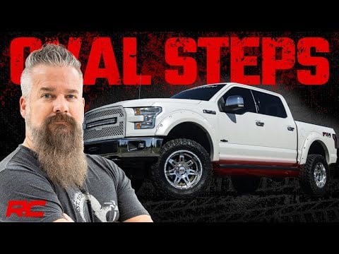 ラフカントリー オーバルナーフステップ クルーキャブ用 ブラック フォード F-150/Lightning/F-250/F-350/Raptor (2015-2026)