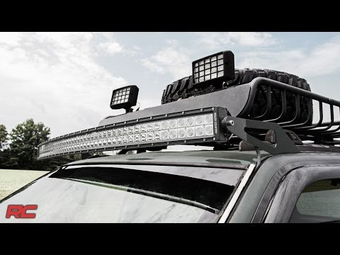 ラフカントリー LED ライトマウント アッパーウインドシールド 50インチ カーブ ジープ Grand チェロキー ZJ (1993-1998)
